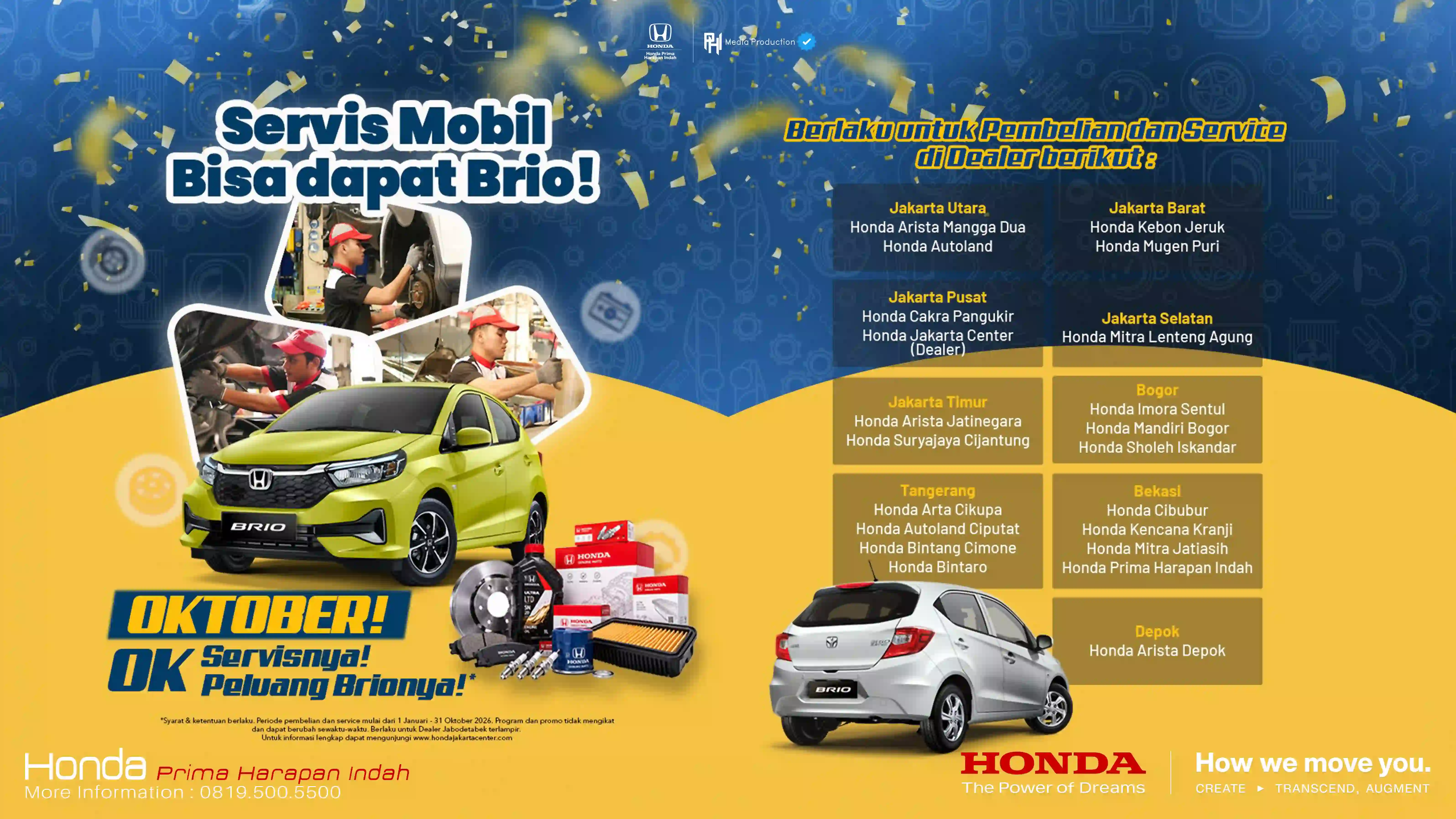 KESEMPATAN MENARIK! Bawa Pulang Honda Brio Bulan 